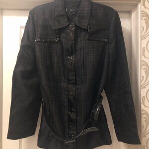 Anne Klein Black Textured Jacket